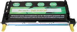 Toner compatible DELL 3130 Yellow 593-10291