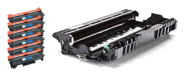 Pack de 6 Toners TN2420 + 1 Tambour DR2400 compatibles Brother