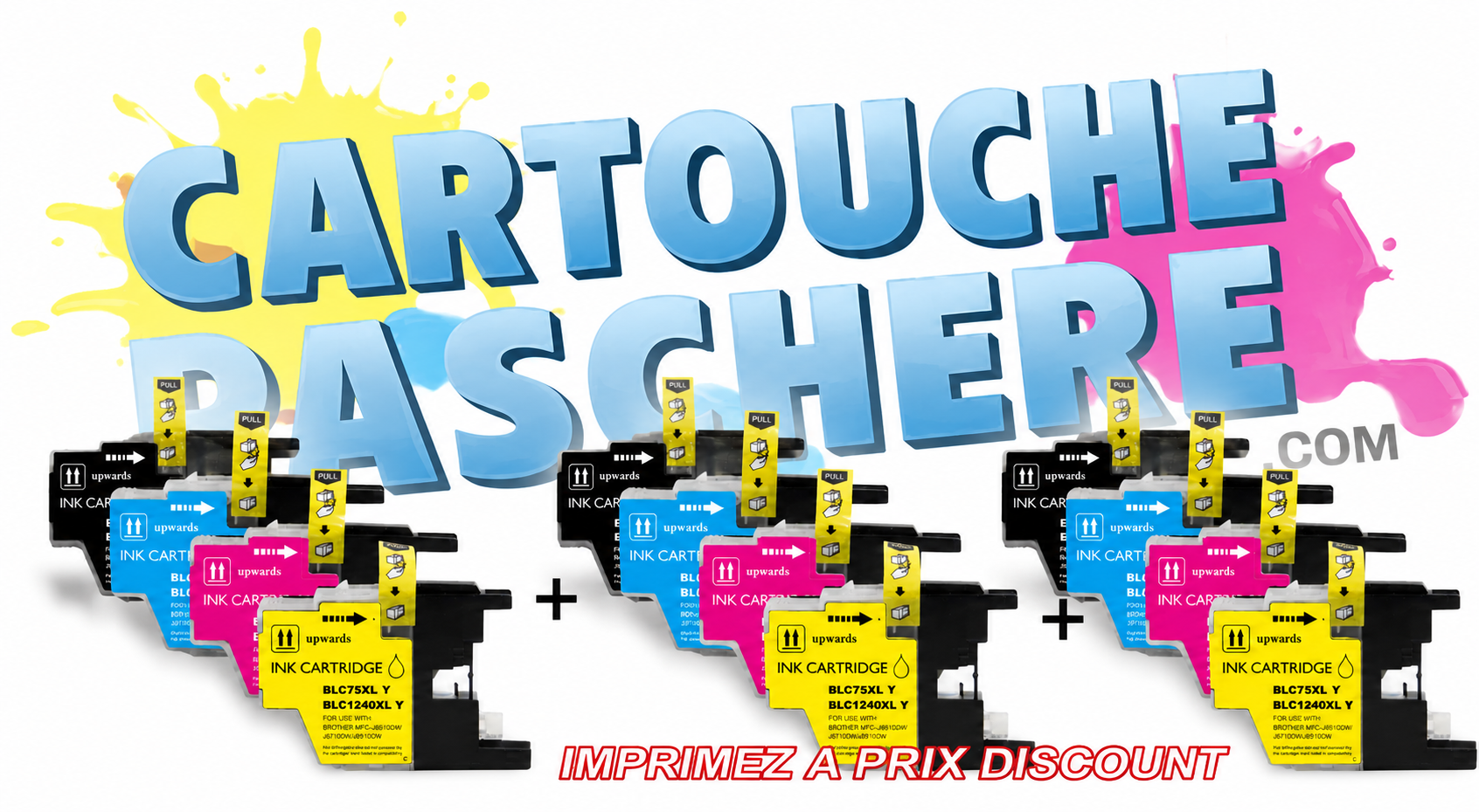 Pack 12 Cartouches compatibles BROTHER LC1240