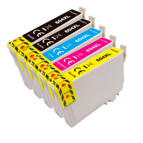 Pack de 5 cartouches compatibles Epson Ananas 604XL